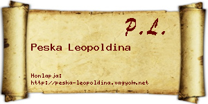 Peska Leopoldina névjegykártya